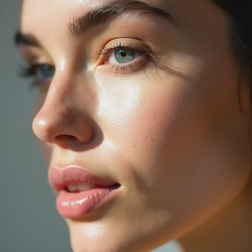 The left side of the tester’s face at the junction of the under-eye area and the cheek.