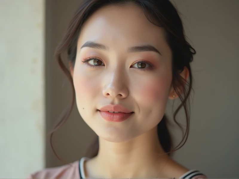 A woman’s bust portrait in soft natural light.