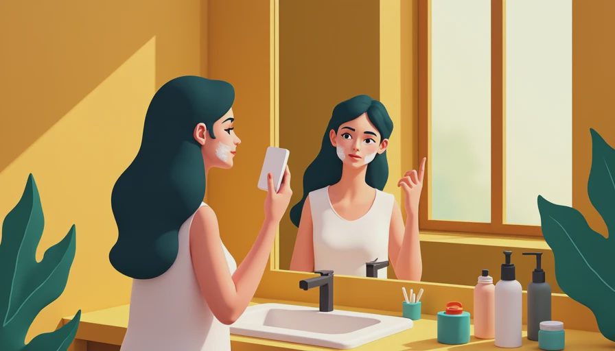 Visual context for full face pimple patch