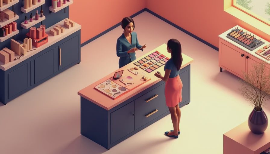 Visual context for olive skin tone foundation