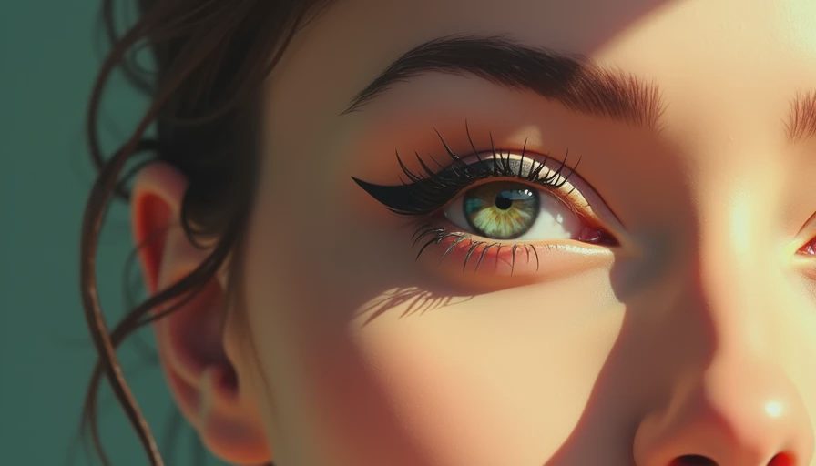 Illustration for waterproof eyeliner for hooded eyes