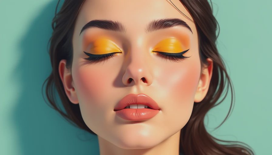 Visual context for yellow eyeshadow
