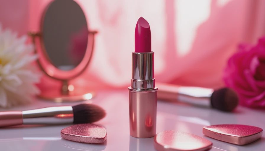 Illustration for fuchsia lipstick