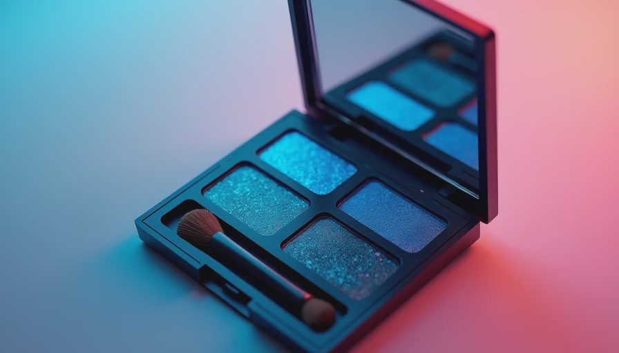 Visual context for eye shadow blue eyes