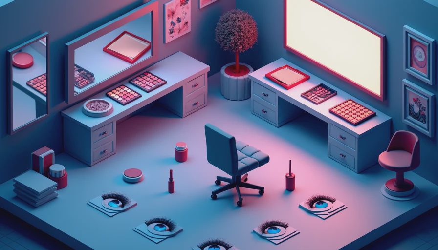 Illustration for eye shadow blue eyes